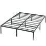 VEVOR 14 inch metal bed frame in black with sturdy slats and legs for enhanced stability and support.