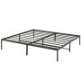 VEVOR king metal bed frame, sleek black design with sturdy slats and legs for enhanced support.