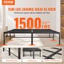 VEVOR 14 Inch Queen Metal Bed Frame Platform, No Box Spring Needed, 1500 lbs Loading Capacity Embedded Heavy Duty Mattress Foundation with Steel Slat Support, Easy Assembly, Noise Free