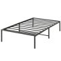 VEVOR 14 inch twin metal bed frame with sturdy steel slats and black finish.