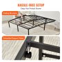 VEVOR Queen Size Bed Frame, 18 inch Metal Bed Frame Platform, 1500 lbs Loading Capacity Bed Frame Noise Free, Heavy Duty Mattress Foundation, Easy Assembly
