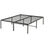 VEVOR queen metal bed frame with sturdy slats and robust support for mattress stability.