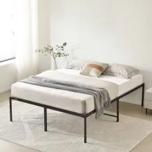 VEVOR 18 Inch Queen Metal Bed Frame Platform, No Box Spring Needed, 1500 lbs Loading Capacity Embedded Heavy Duty Mattress Foundation with Steel Slat Support, Easy Assembly, Noise Free