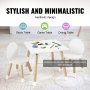 VEVOR Kids Table and 2 Chairs Set, Toddler Table and Chair Set, Children Multi-Activity Table for Art, Craft, Reading, Learning