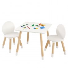 VEVOR børnebord og 2 stolesæt, småbørnsbord og stolesæt, multiaktivitetsbord til børn til kunst, håndværk, læsning, læring