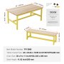 VEVOR Kids Table and Bench Set Toddler Table and Chair Set of 3 for Arts Crafts