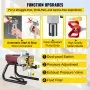 VEVOR Pro Airless Wall Paint Sprayer 1500W Electric Sprayer Gun Kit, 22Mpa Adjustable Spray Pressure with 15M Pipe for Wall & Ceiling/Wood & Metal Paint