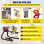 VEVOR Pro Airless Wall Paint Sprayer 1800W Electric Sprayer Gun Kit, 22Mpa Adjustable Spray Pressure with 15M Pipe for Wall & Ceiling/Wood & Metal Paint