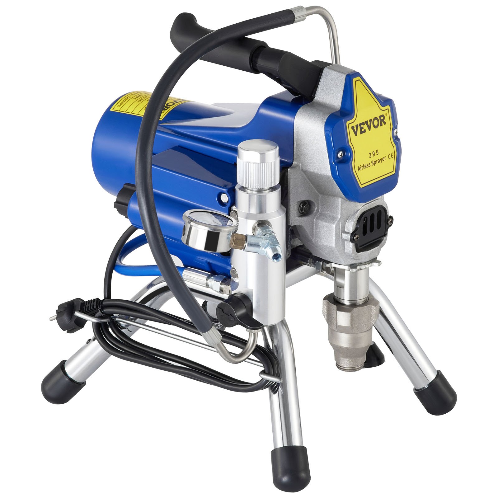 VEVOR 2200w Airless Wall Paint Spray Gun,220v airless sprayer with 5m high pressure pipe,High pressure 3000psi wall paint spray gun,airless paint sprayer Brushless Motor included