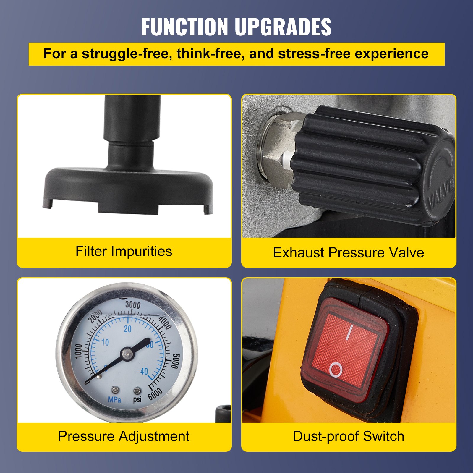 VEVOR Paint Sprayer 220V 3000W Airless Paint Sprayer 15m Hose Paint Gun 5HP 3300PSI Paint Sprayers For Home for ships, bridges, towers, poles and other large long-term industry metal structures