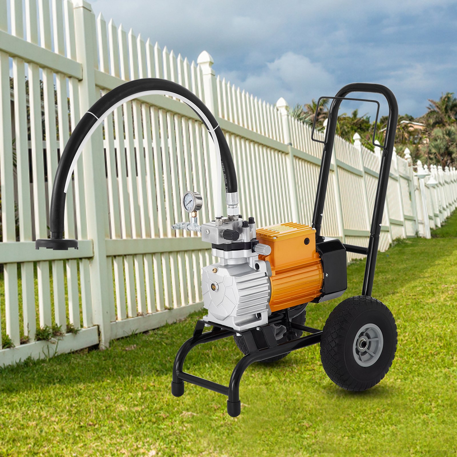 VEVOR Paint Sprayer 220V 3000W Airless Paint Sprayer 15m Hose Paint Gun 5HP 3300PSI Paint Sprayers For Home for ships, bridges, towers, poles and other large long-term industry metal structures