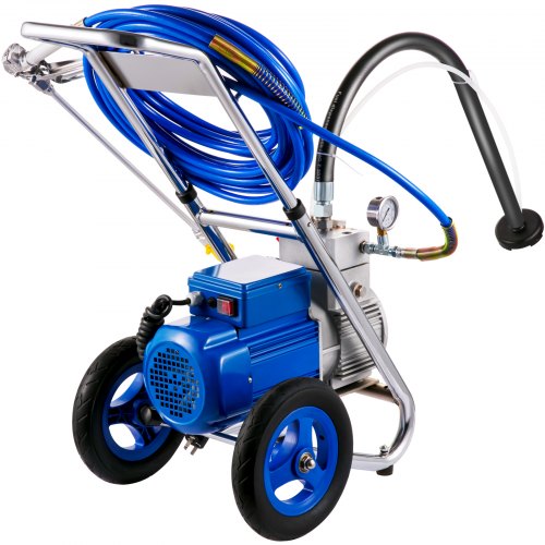 VEVOR Cart Airless Paint Sprayer, 1500W Commercial Paint Sprayer, 1GPM Airless Paint Sprayer, Paint Sprayers for Home Interior and Exterior While Delivering Softer and Well-Distributed Spray