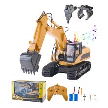 Remote Control Excavator Toy 15 Channel 1:14 Scale RC Excavator Digger for Kids