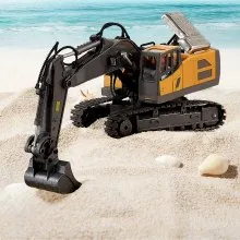 Remote Control Excavator Toy 11 Channel 1:20 Scale RC Excavator Digger for Kids