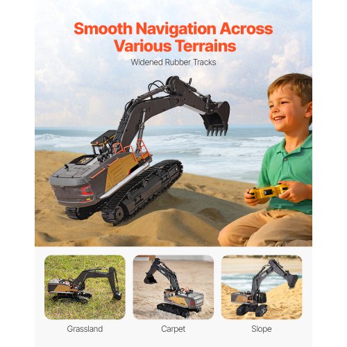thumbnail image 2 of HUINA 1/14 Scale RC Excavator (1593) – 2.4GHz 22CH Remote Control Toy Model, Electric, Ready-to-Run 2 of 5