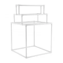 8 Bar Pyramid Towel Rack - Dry Wet Towels, Organize Fresh Towels, Poolside Towel Storage Organizer, (35.43" L x 35.43" W x 54.72" H), White