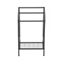 VEVOR Towel Rack, 3 Bars Outdoor Towel Holder with Metal Base, Freestanding Pool Towel Hanger Stand Next to Hot Tub, Outdoor Indoor Quilt Drying Rack Organizer, Ideal for Pool, Bathroom, Spa, Black