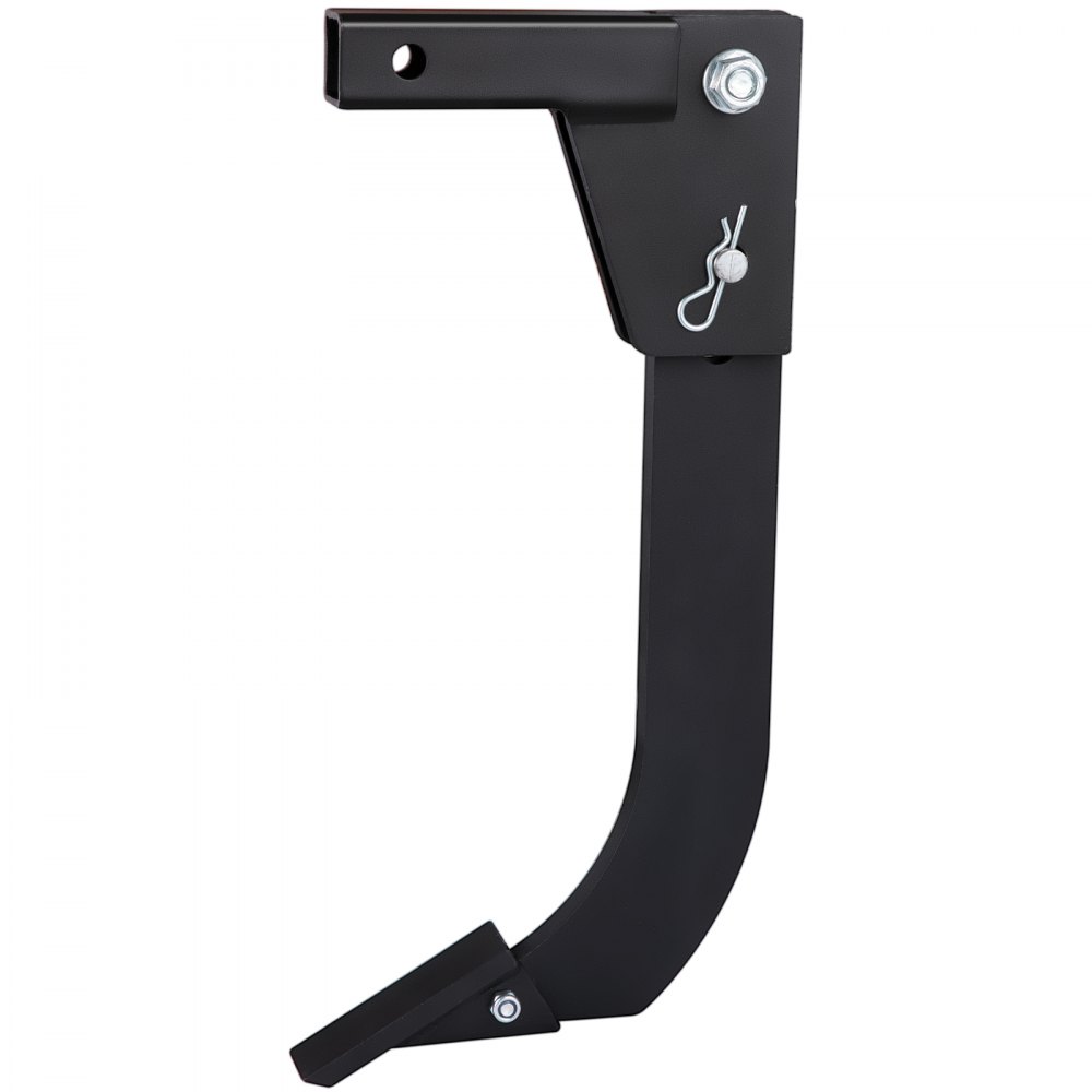 VEVOR hitch mounted ripper, sturdy black metal with locking pin and mounting holes.