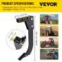 VEVOR Hitch Mounted Ripper Box Scraper 46cm Shank Fit for 5cm Receiver Adapters