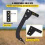 VEVOR Tractor Hitch Mounted Ripper, Heavy-Duty 18 Inch Box Scraper Shank, with 4 Hole Sites Box Blade, 2 Locating Pins Ripper Shanks, 2 Plough Tips Box Blade Shank Teeth, for CAT 0 and CAT 1 tractors