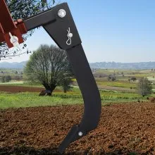 VEVOR Hitch Mounted Ripper, 18" Shank Length Box Scraper Shank, 4 Hole Site Box Blade for Tractor, 2 Locating Pins Ripper Shank, 2 Plough Tips Box Blade Shank Teeth