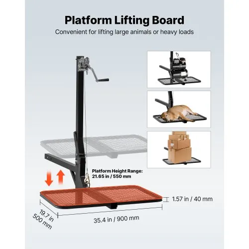 Ulukitõstuk haakekonksule, 136 kg, platvormiga — pilt 4