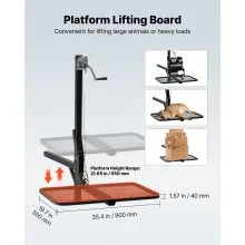 VEVOR Hitch Deer Hoist with Lifting System Platform 300 lb Game Hoist Winch Lift