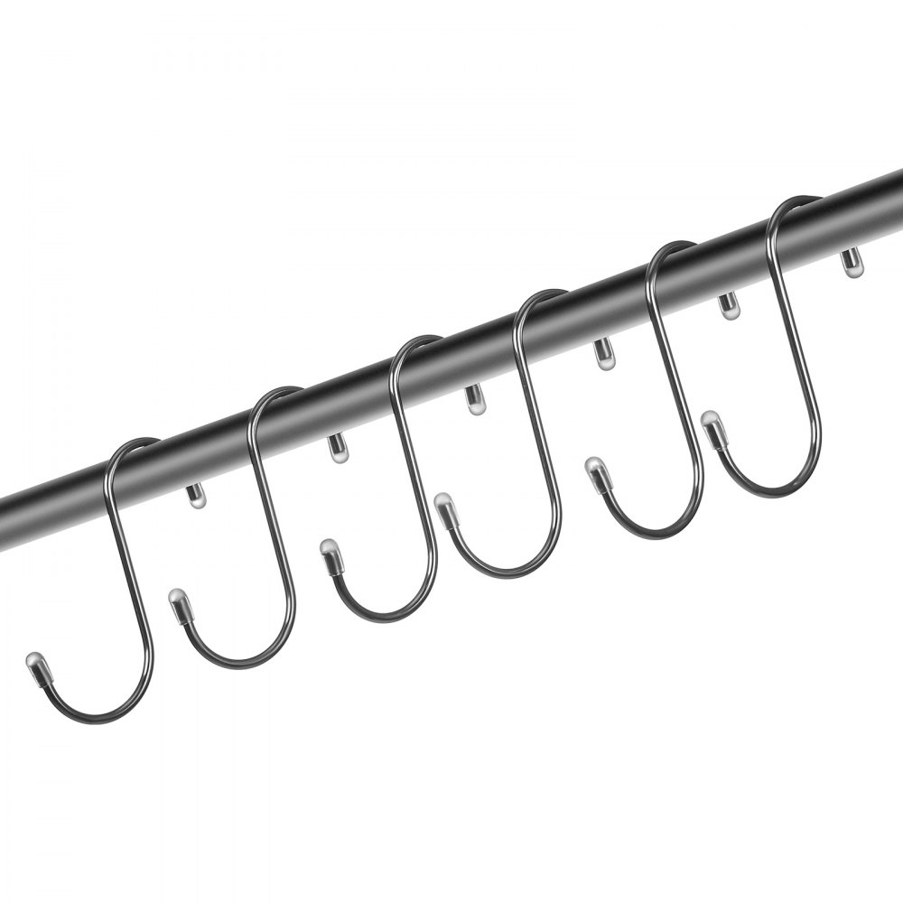 VEVOR S Hooks 40 Pack, 3.4 Inch Metal S Shaped Hangers of 22.05 LBS Load Capacity, Heavy Duty Stainless Steel Hanging Hooks for Hanging Plants, Jeans, Clothes in Garden, Closet, Kitchen, Bathroom