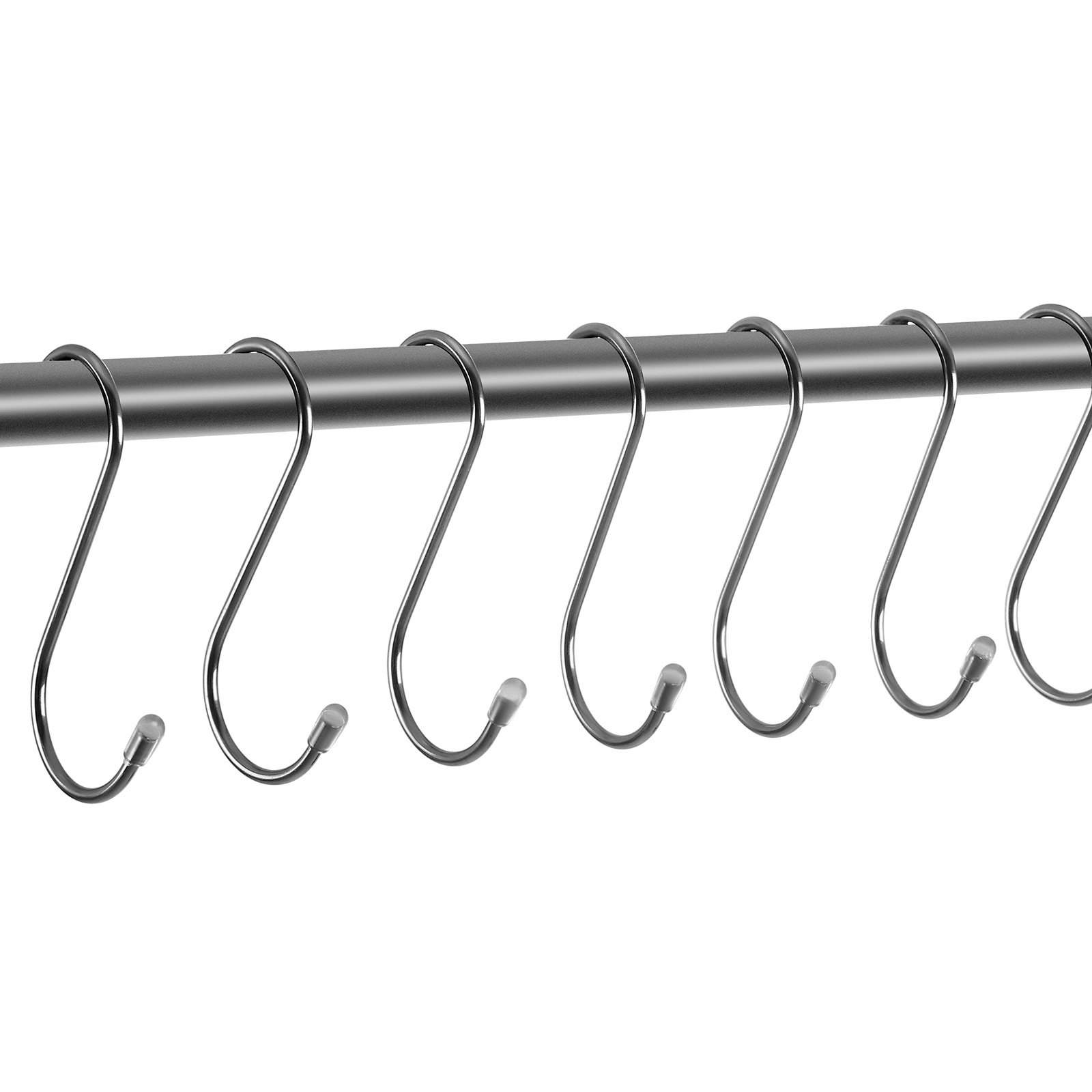 VEVOR S Hooks 40 Pack, 3.4 Inch Metal S Shaped Hangers of 22.05 LBS Load Capacity, Heavy Duty Stainless Steel Hanging Hooks for Hanging Plants, Jeans, Clothes in Garden, Closet, Kitchen, Bathroom