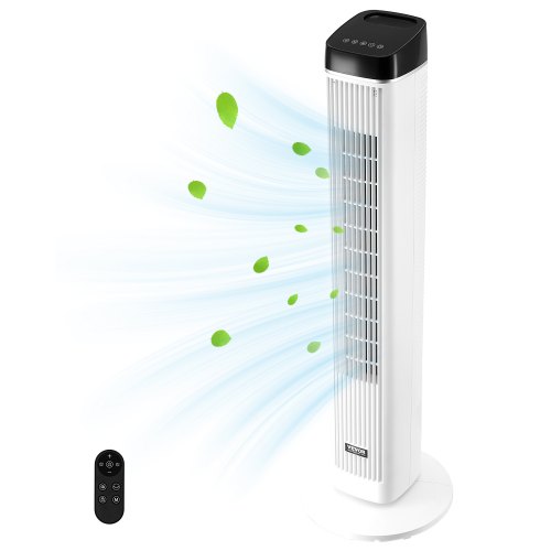VEVOR Tower Fan, 22 ft/s Velocity Quiet Floor Fan, 70° Oscillating