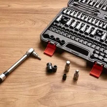 Bit Socket Set 107-Piece SAE and Metric Hex/Torx/E-Torx/Tamper-Proof/Extra Long