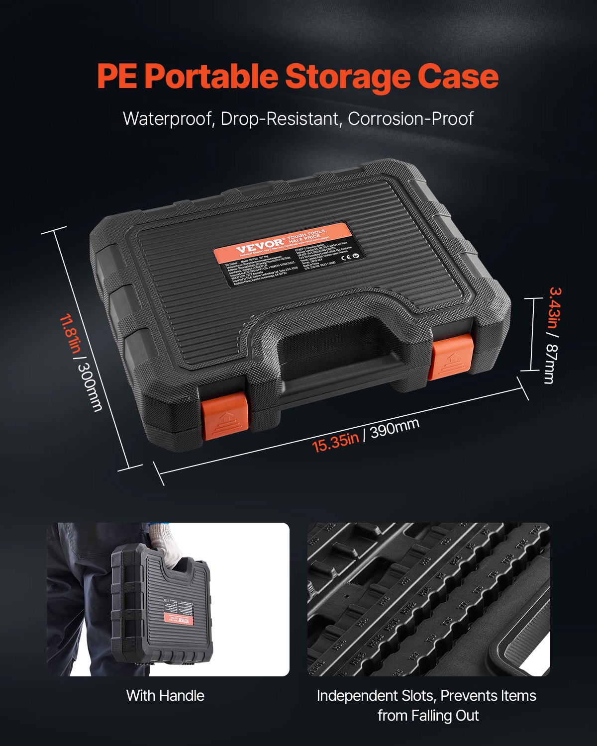 Bit Socket Set 107-Piece SAE and Metric Hex/Torx/E-Torx/Tamper-Proof/Extra Long