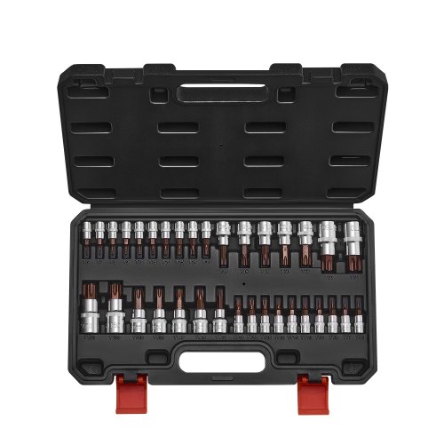 Torx padrunotsikute komplekt, 34-osaline, T6-T70, 1/4", 3/8", 1/2"