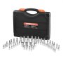 VEVOR Torx bitfej és külső Torx dugókulcs készlet, 60 darabos T6-T70, TT6-TT70, TP8-TP60, E4-E24, S2 ötvözött acél és Cr-V acél, 1/4 hüvelykes, 3/8 hüvelykes és 1/2 hüvelykes behajtással, továbbfejlesztett tárolótokkal, kézi használatra