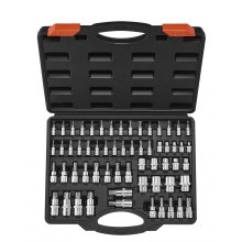 Torx Bit Socket and External Torx Socket Set 60-Piece S2 Alloy Steel Cr-V Steel