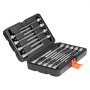 VEVOR Extra Long Allen Hex Bit Socket Set, 18-Piece 3/8 inch Drive, S2 Alloy Steel and Cr-V Steel, Standard SAE and Metric 1/8-Inch-3/8-Inch, 3-12mm, with Enhanced Storage Case, for Mechanics