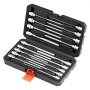 VEVOR Extra Long Allen Hex Bit Socket Set, 18-Piece 3/8 inch Drive, S2 Alloy Steel and Cr-V Steel, Standard SAE and Metric 1/8-Inch-3/8-Inch, 3-12mm, with Enhanced Storage Case, for Mechanics