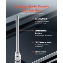 Extra Long Allen Hex Bit Socket Set 18-Piece 3/8 inch Drive S2 Alloy Steel Cr-V