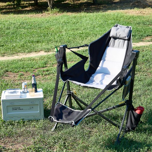 GIANTEX Chaise Pliante Camping 2 en 1, Fauteuil de Camping avec Repose-Pieds Amovible, Dossier Réglable à 4 Positions, Porte-Gobelet & Poche Latérale, Sac de Transport, pour Randonnée, Pêche, Vert GIANTEX Chaise Pliante Camping 2 en 1, Fauteuil de Camping avec Repose-Pieds Amovible, Dossier Réglable à 4 Positions, Porte-Gobelet & Poche Latérale, Sac de Transport, pour Randonnée, Pêche, Vert