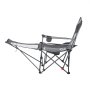 VEVOR Reclining Camping Chair, 4 Adjustable Positions, Portable Folding Lounger for Adults, Mesh Beach Chair with Headrest & Foot Rest, Supports 220 lbs, Heavy Duty Camp Chairs for Patio, Gray