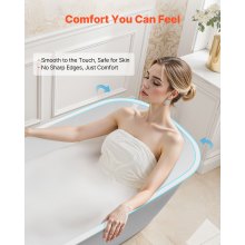 VEVOR Acrylic Freestanding Bathtub, 67 Inch Contemporary Soaking White Tub with Polished Chrome Overflow and Drain, Elegant Oval Shape Stand Alone Soaker Tub for Modern Bathroom or Remodel Projects