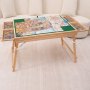 VEVOR puzzle table with foldable legs, side trays for pieces, and partially completed puzzle on top.