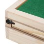 VEVOR puzzle table corner with wooden frame, green felt surface, and securing latch mechanism.