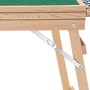 wooden VEVOR puzzle table with adjustable metal support bar and green felt surface.