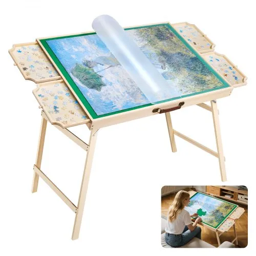 EIH Table de casse-tête 1500 pièces pour adultes, 5 angles d'inclinaison et de hauteur réglables, planche en bois avec tiroirs et roues et Commentaires - Canada EIH Table de casse-tête 1500 pièces pour adultes, 5 angles d'inclinaison et de hauteur réglables, planche en bois avec tiroirs et roues et Commentaires - Canada
