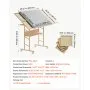 VEVOR 1500 Piece Puzzle Table with Legs, 4 Drawers, and Cover, 87x63 cm, Gift for Mom, Portable Wooden Board, Felt Surface Puzzles Jigsaw Accessories for Adults, 0°-45° Tilting Storage Organizer