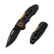 Navaja de bolsillo plegable de 7,6 cm/3 in, hoja 7Cr17Mov, mango de aluminio afilado