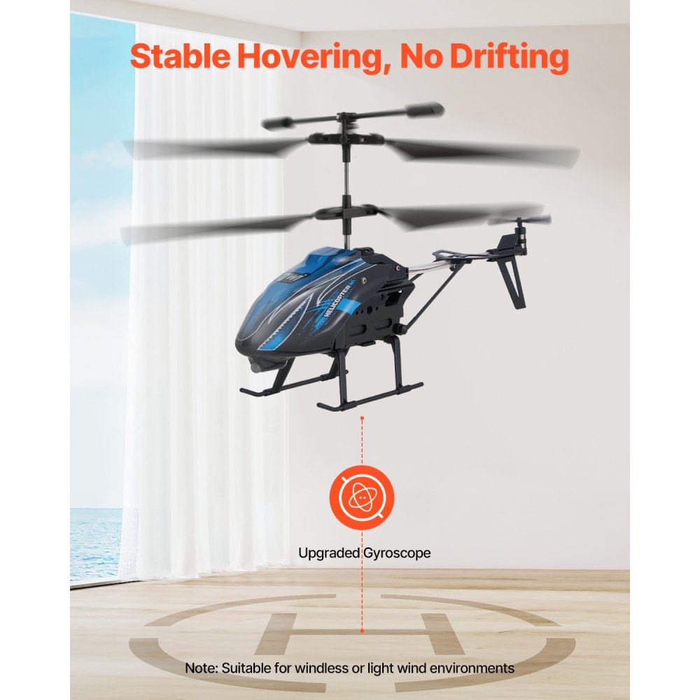 Helicóptero RC VEVOR, helicóptero de control remoto de 2,4 GHz, avión RC de 3,5 canales para niños, 16 minutos de vuelo, retención de altitud, despegue/aterrizaje con un solo botón y luces LED, juguetes para niños a partir de 8 años.
