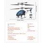 Helicóptero RC VEVOR, helicóptero de control remoto de 2,4 GHz, avión RC de 3,5 canales para niños, 16 minutos de vuelo, retención de altitud, despegue/aterrizaje con un solo botón y luces LED, juguetes para niños a partir de 8 años.