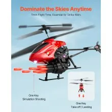 RC Helicopter 3.5 Channel Remote Control Aircraft Toy Shooting Mode Kids Present